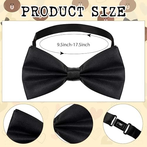 Kavoc 3Pcs Bear Costume Set Include Bear Headband Black Bow Tie and Microphone Prop for Halloween Fancy Dress Up thumbnail 3