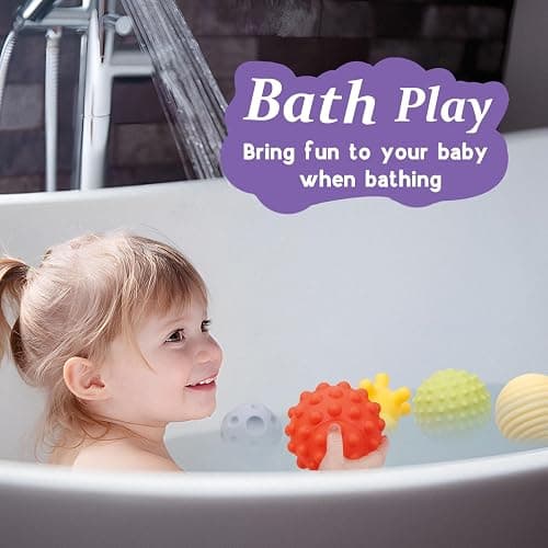 Montessori Toys for Babies,Soft Stacking Building Blocks Rings Balls Sets,3 in 1 Baby Toy Bundle,Sensory Toy for 6-12 Months, Soft Teething Toys,Baby Easter Basket Birthday Gifts for Boy Girl thumbnail 6