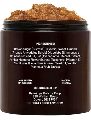 Brooklyn Botany Brown Sugar Body Scrub - Moisturizing and Exfoliating Body, Face, Hand, Foot Scrub - Fights Acne, Fine Lines & Wrinkles, Great Gifts For Women & Men - 10 oz thumbnail 3