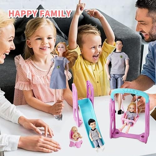 Familydolls Pregnant Dolls Set of 6 People with Removable Baby, 12 Inch Realistic Mommy Doll Set for Kids, Educational Pregnancy Doll Toy, Role Play Gift for Girls Ages 3+ thumbnail 8