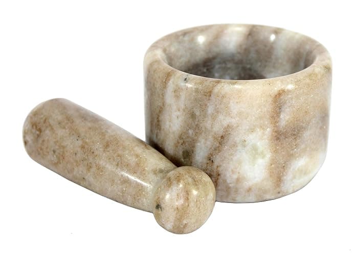 KLEO 2.5” Natural Stone Mortar and Pestle Set – Heavy Duty Spice & Herb Grinder, Guacamole Masher,Non-Porous, Odor Resistant – Garlic Crusher, Seed Grinder, Kitchen Tools thumbnail 6