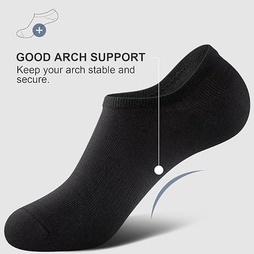 wernies No Show Socks Men, Low Cut Ankle Short Casual Cotton Socks with Non Slip Grips 6-10/11-13 thumbnail 3