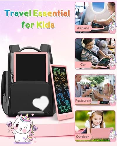 FLUESTON LCD Writing Tablet, 10 Inch Doodle Board Toys Gifts for 3-8 Year Old Girls Boys, Colorful Electronic Board Drawing Pad for Toddler Easter Basket Stuffer for Kids, Educational Travel Toy thumbnail 6