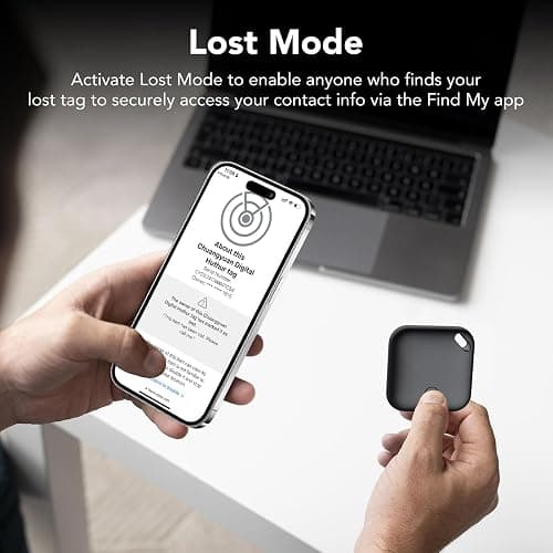 Air Tracker Tags-4 Pack[Apple MFi Certified], Bluetooth Tracker Works with Apple Find My APP (iOS Only), Smart Tag Item Finder for Keys, Bags, Luggage, Wallet, Replaceable Battery Last 2 Years thumbnail 3