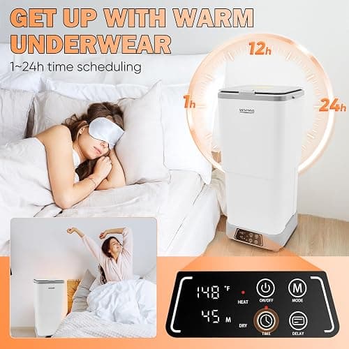 Warmio 30L Towel Warmer,Large Luxury Towel Warmers, Hot Towel Warmer with Dryer, Adjustable Heating Time Setting, Fragrance Disc,12h Delay Time,Towel Warmers for Bathroom,Spa Home (White-Grey) thumbnail 8
