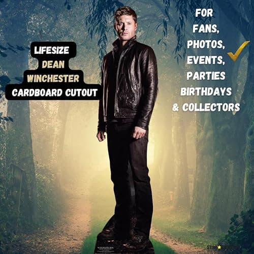 STAR CUTOUTS Dean Winchester (Jensen Ackles) Hunter Supernatural Life Size Cardboard Cut Out with Mini Table Top, Multi Colour thumbnail 7