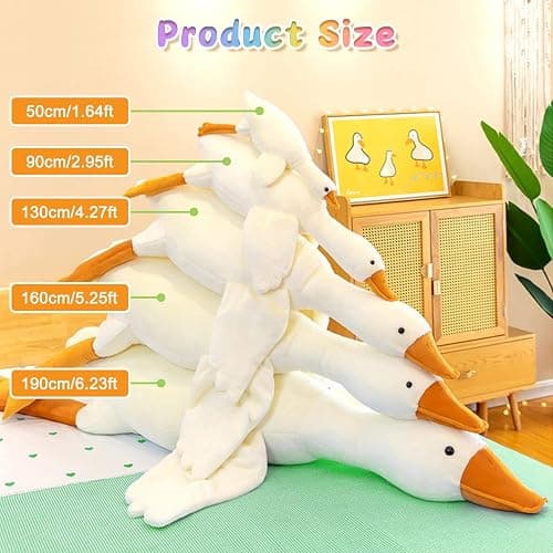 CottonStar Goose Stuffed Animal 20 Inch Plush Toy, 1.4 lbs Cute Duck Stuffed Animal, Plush Soft Plushies Pillow Doll Toys, Gift for Anxiety Kids and Friends, White thumbnail 4