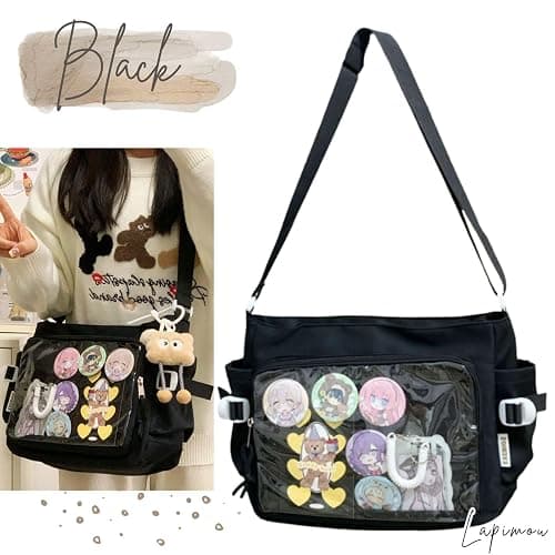 Lapimou Ita Bag Cute Kawaii Shoulder Crossbody Pin Display Ita Purse with Insert thumbnail 8