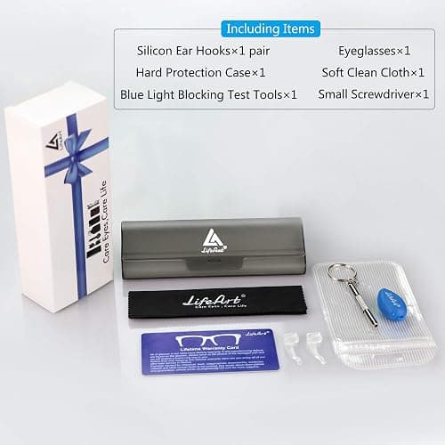 LifeArt Blue Light Blocking Glasses, Anti Eyestrain, Computer Reading Glasses,TV Glasses for Women Men thumbnail 8