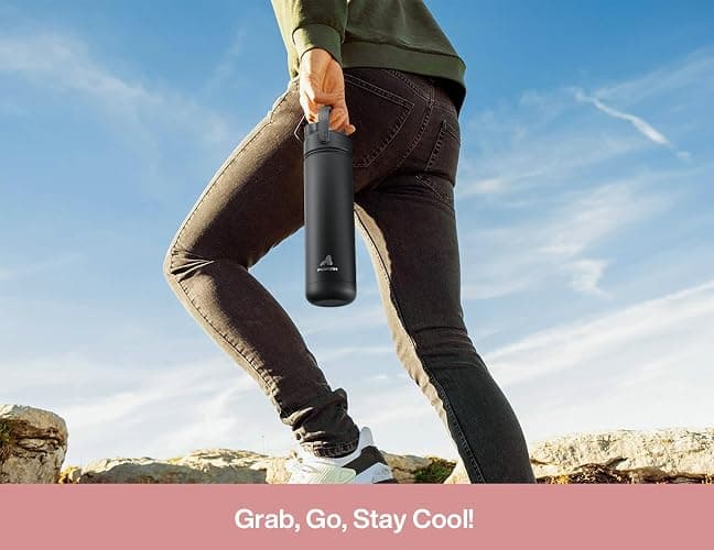 POWCAN 26 oz Insulated Water Bottle with 2-in-1 Straw and Spout Lid, Keep Cold 24H, Leak-Proof, Fits in Car Cup Holder, Stainless Steel Water Bottle for Sports, Travel, Gift, and School (Rosy Bouquet) thumbnail 9