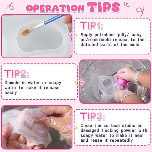 LET'S RESIN Flex Rubber for Taba Squishy Kit, All-in-one Beginner Kit for Squishy Maker, with 16oz Silicone Gel, Hamster/Capybara/Rabbit/Chick Silicone Molds, Color Paste, Flocking Powder, Ideal Gifts thumbnail 7