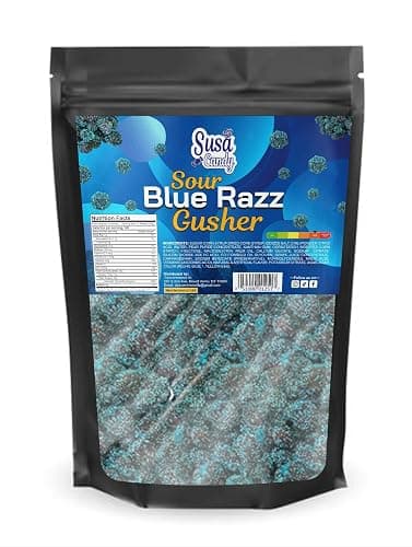 Sour Blue Raspberry Gushers, Best Viral TikTok Candy, Irresistible Extremely Sour Gushers/Gummys (16 Ounces - 1 Pound, Blue Raspberry Flover) thumbnail 2
