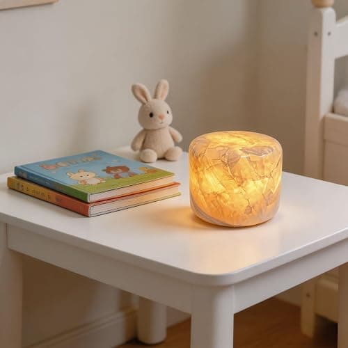 PanManner Natural Marble Lamp, Rechargeable Marble Touch Lamp Night Light, 3-Way Dimmable Stone Light,Small Ambient Lamp for Bedroom, Bedside Table, Living Room, Home Decor (4x4x3in) thumbnail 6