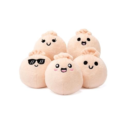 WHAT DO YOU MEME? Emotional Support Dumplings by Relatable – Valentines Day Gifts, Cute Valentines Plushies Set, Cuddly Stuffed Animals, Includes 5 Plush with Carrying Basket thumbnail 4