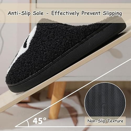 Titype Christmas Slippers Cute Holiday Slipper Warm House Slippers for Women Men, Fuzzy Fluffy Outdoor Indoor Slip On Bedroom Slippers Home Shoes Ladies thumbnail 5