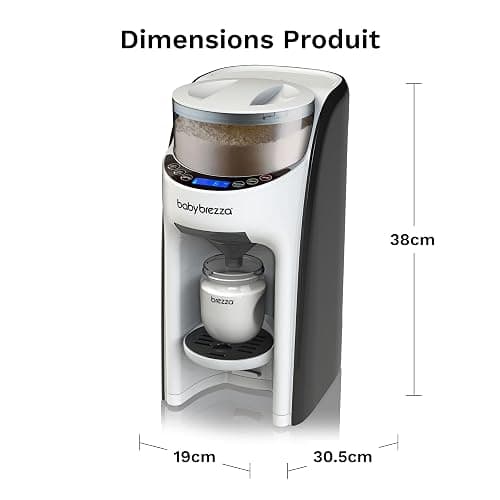 Baby Brezza - Préparateur de Biberons automatique Formula Pro Advanced avec kit entonnoir supplémentaire offert - Noir et Blanc thumbnail 3
