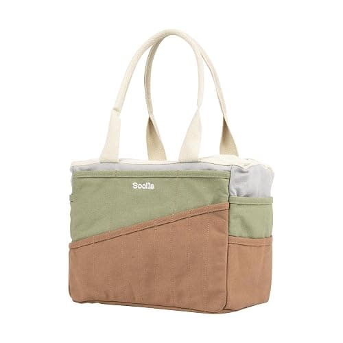 Soolla Studio Bag: Pottery Tool Bag & Art Supply Storage Organizer, Washable Craft Tote, Knitting Yarn, Crochet Projects, 30 Pockets, 25+ Colors, Canvas, Artist Gift for Students & Adults (Good Earth) thumbnail 4