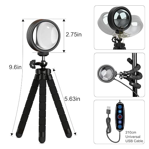 XEBKOR Sunset Lamp Projector Multicolor Changing LED Projection Lamps | 360° Rotation,Switch Button & APP Control Sunlight Lamps for Bedroom,Photography,Party,Tiktok Live,Room Decor thumbnail 5