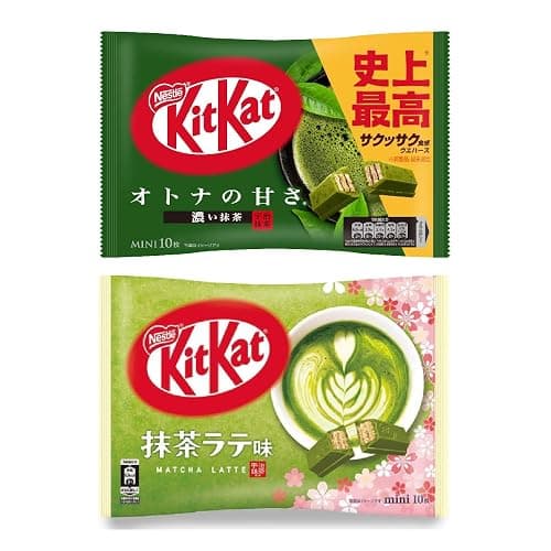 KitKat chocolate 2bags - Matcha dark green tea & Matcha Latte flavor - Image 1