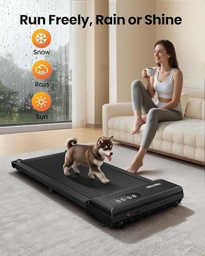 YIMUYIMU Walking Pad Treadmill, 6km/h Under Desk Treadmill for Home, 2.5HP Quiet Portable Electric Running Pad, Office Mini Walking Machine, 300LBS Capacity, Remote & LED Display, No Assembly thumbnail 7