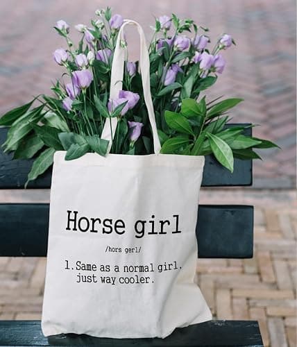 Zeghk Horse Tote Bag, Horse Lover Gifts for Women, Canvas Tote Bags for Women, Horse Gifts, Birthdays Gift for Women thumbnail 2