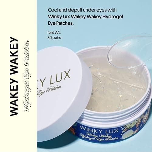 Winky Lux Wakey Wakey Hydrogel Eye Patches – Cooling Under Eye Patches for Puffiness, Dark Circles & Bags, Infused with Caffeine, Vitamin C & Hyaluronic Acid thumbnail 2