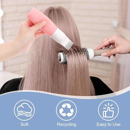 Lapfoon 2 Packs Silicone Hair Oil Applicator, 2.7 Ounce Root Comb Applicator Bottle for Hair Dye, Hair Dye Comb Brush, Scalp Oil Applicator Bottle thumbnail 3