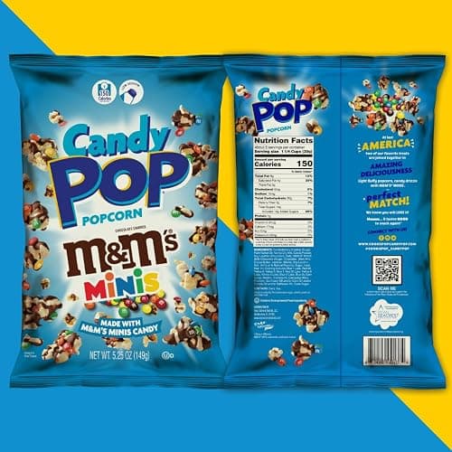 CANDY POP M&Ms Minis Candy Coated Popcorn, (5.25oz bags, 3-Pack) thumbnail 2