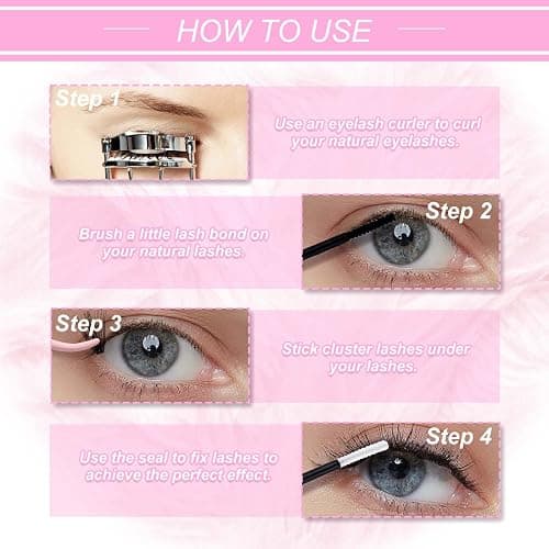 FADLASH DIY Lash Clusters Individual Eyeslash Extensions 40D Volume Eyelash Clusters Soft Band Wispy Natural Eyelash Extension Large Tray (40D-0.07-D, 8-16mm) thumbnail 8