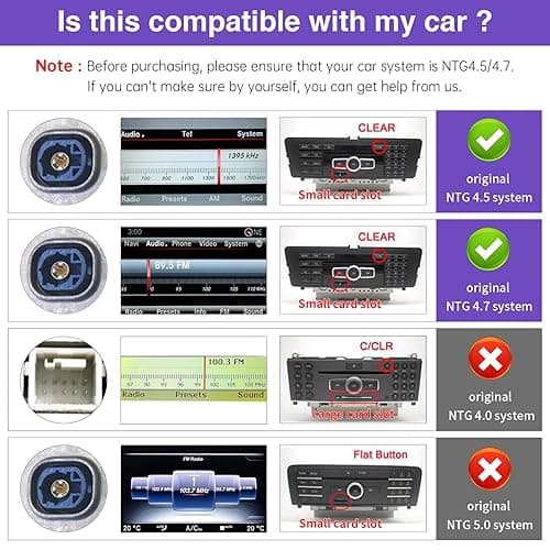 NINETOM 2025 Upgraded 12.3" Ultra-Narrow Touchscreen Wireless CarPlay Android Auto Receiver Compatible with Mercedes-Benz GLA/CLA/A/G -Class C117/X117/X156 (2013–2015), for NTG 4.5/4.7 System thumbnail 3