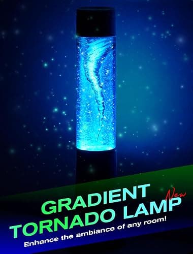 Glitter Tornado lamp for Kids,Beautiful Birthday Christmas Valentines Gifts for Him Kids Teen Boys,Fun Office Home Bedroom Room Decor Night Light,Novelty Liquid Motion Lamps Teenagers Adults Men thumbnail 3