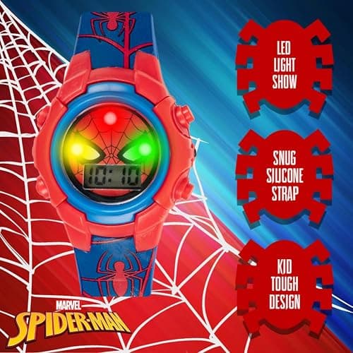 Marvel Spider-Man Kids Watches – Digital Display, Interactive Features, Adjustable Strap, Vibrant Spider-Man Graphics, Durable for Active Kids thumbnail 5
