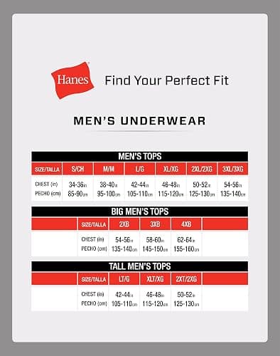 Hanes Men's Undershirt Packs, Stay-Tucked Soft Cotton Undershirts, Best Undershirts for Men, White/Black/Asstd Multipacks thumbnail 7