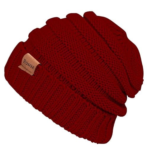 Rosoz Womens Beanies for Winter Slouchy Beanies for Women Knit Warm Winter Hats for Women Thick for Cold Weather thumbnail 3