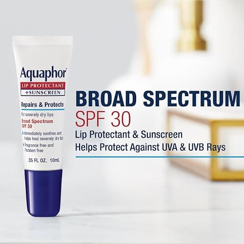 Aquaphor Lip Protectant and Sunscreen Ointment - Broad Spectrum SPF 30 - Relieves Chapped Lips - .35 fl. Oz. Tube thumbnail 3