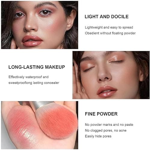 Palette de 12 couleurs d'anticernes et de fards à joues, longue tenue, résistante aux bavures, estompable, 2 en 1 fards à joues en crème au fini mat Palette de maquillage pour le visage (#02) thumbnail 3