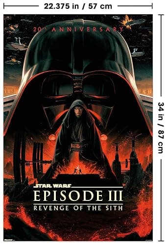 Star Wars: Revenge Of The Sith - 20th Anniversary Wall Poster, 34L" x 22.4W", Unframed Version thumbnail 3