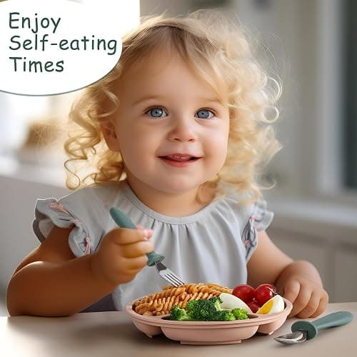 6 Pieces Toddler Utensils, Kids Safe Spoons and Forks, Children Silverware Set with Silicone Handle, 18/8 Stainless Steel, Food-grade Silicone，BPA Free - Dishwasher Safe thumbnail 6