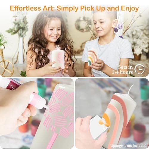 VVF Candle Wax Pen Set – 12 Vibrant Colors with 2 Glitter Pens for Fun DIY Candle Painting, Candle Making, Crafts, Holiday & Party Decorations thumbnail 5