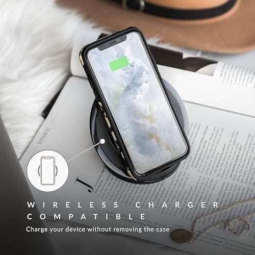 BURGA Phone Case Compatible with iPhone 11 PRO MAX - Hybrid 2-Layer Hard Shell + Silicone Protective Case -Grey & Gold Shades Marble Nude Natural Brown Sand - Scratch-Resistant Shockproof Cover thumbnail 6