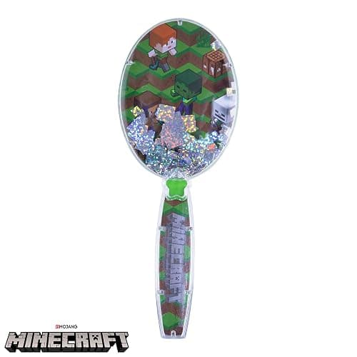 Minecraft Hair Brush with Magical Sparkling Cubes - Confetti, Green - Boys Hair Brush Ages 3+ thumbnail 2