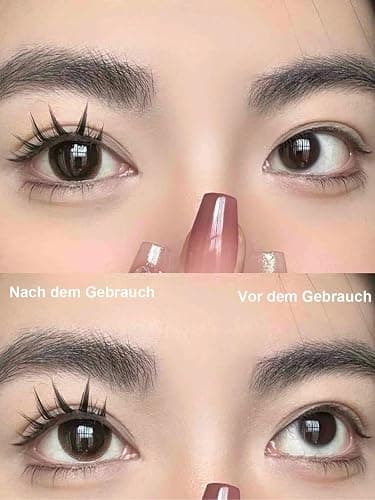 Cat Eye Manga Lashes Falsche Wimpern Künstliche Natürliche Look, C Curl Cateye Fake Lashes, 3D Natural False Eyelashes 12 Paar Katzenauge Hybrid Wispy Volumen Wimpern Extensions thumbnail 2