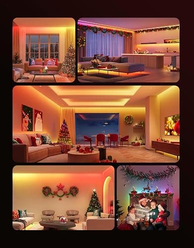 Govee RGBIC LED Strip Lights, 32.8ft Smart LED Lights for Bedroom, Bluetooth LED Lights APP Control, DIY Multiple Colors on One Line, Color Changing LED Strip Lighting Music Sync, Home Decor thumbnail 2