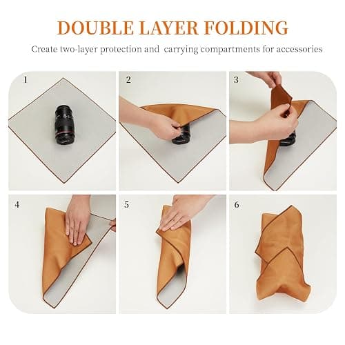 MDAOCRY Camera Protective Wrap, Lens Protector, Magic Self-Adhesive Cloth for DSLR/Camera Lens/Phone/Accessories, 13.8''*13.8 thumbnail 7