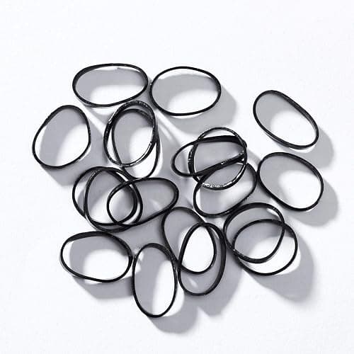 Youxuan 1000-Pack Elastic Hair Ties Non-slip Rubber Hair Bands for Girls, Black thumbnail 3