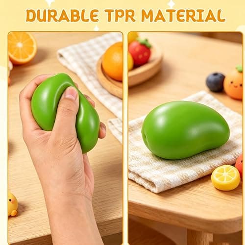 Crunchy Mango Squishy, Chameleon Mango Stress Ball for Adults thumbnail 5