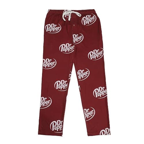 Dr Pepper Soda Logo All-Over Print Men's Sleep Pajama Pants - Image 1