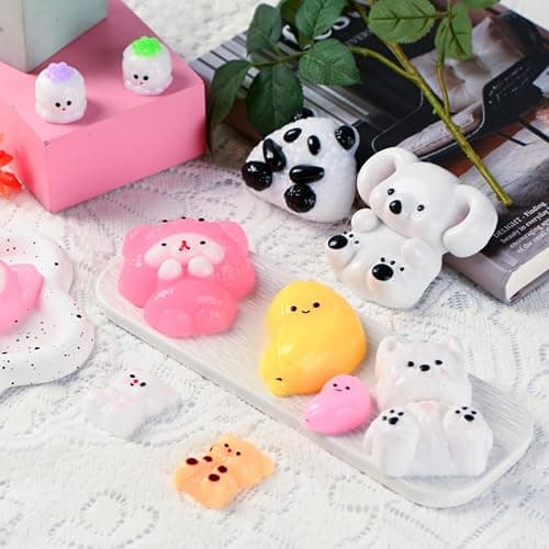 16 Pack Taba Squishy Pack Toys, Mochi Squishies Fidget Toys for for Kids and Adults, Birthday Party Favors, Valentines Goodie Bags Stuffers Back to School Gifts Classroom Prizes thumbnail 8