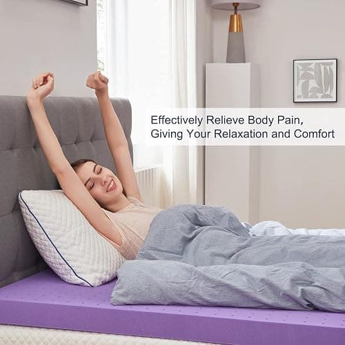 SINWEEK Mattress Topper Twin XL, 2 Inch Gel Memory Foam Mattress Topper College Dorm Ventilated Soft Mattress Pad, Bed Topper, CertiPUR-US Certified thumbnail 7