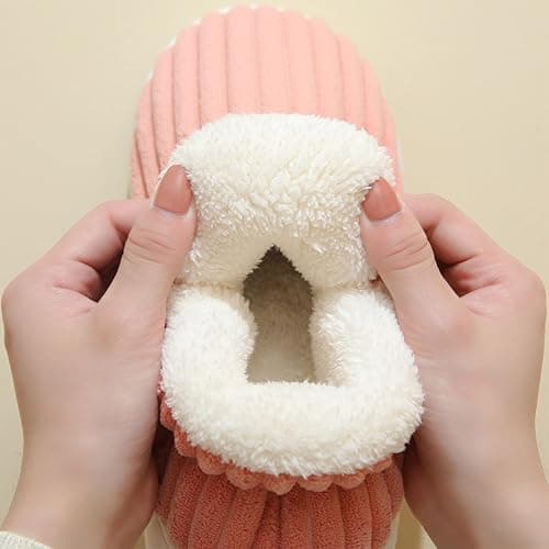 Chaussons Femme Hiver Chaud, Chaussons Chauds Et Douillets en Forme De Nuage pour Homme Et Femme, Pantoufles d'hiver Chaudes Et Pelucheuses pour La Maison thumbnail 7
